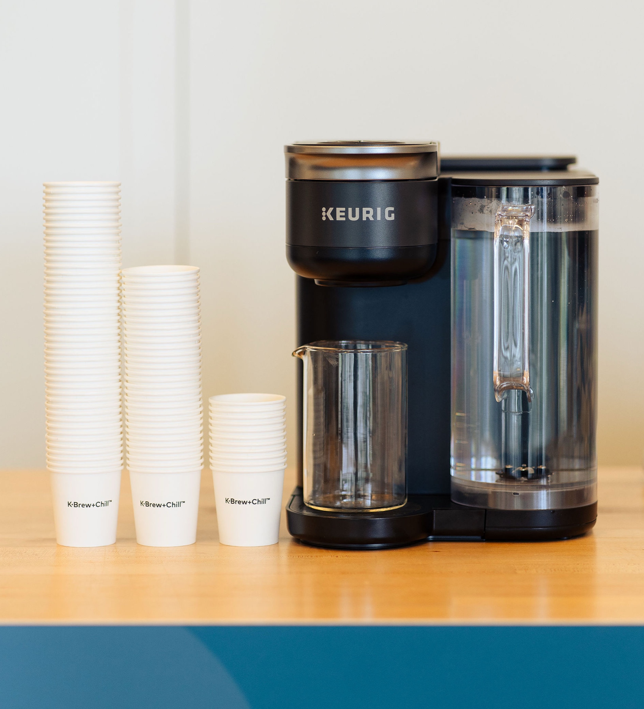 Stacked and ready — the K·Brew+Chill at work