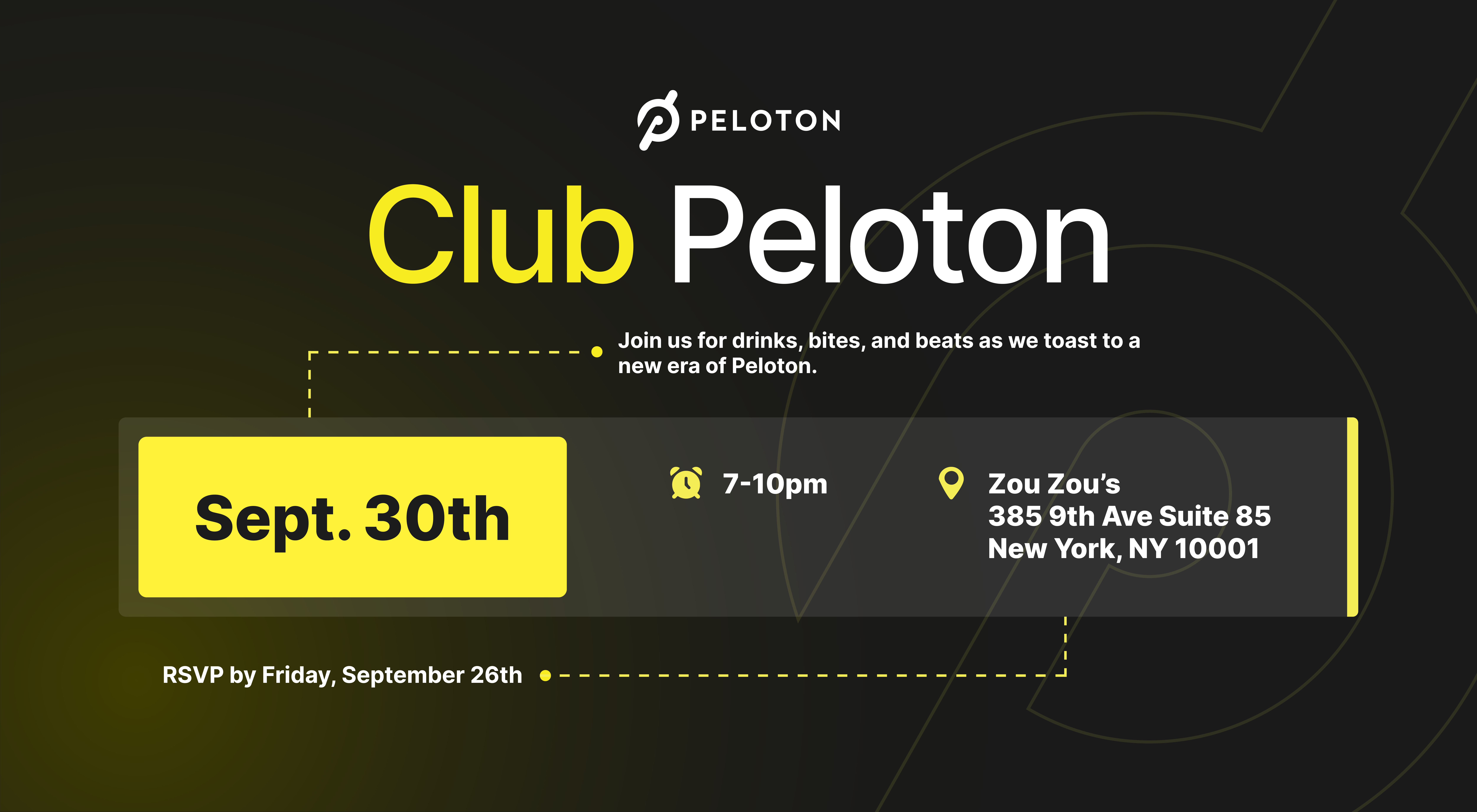 Club Peloton save-the-date